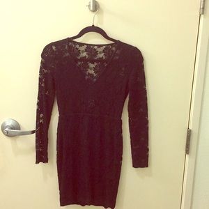 Nightcap Lace V Neck Dress
